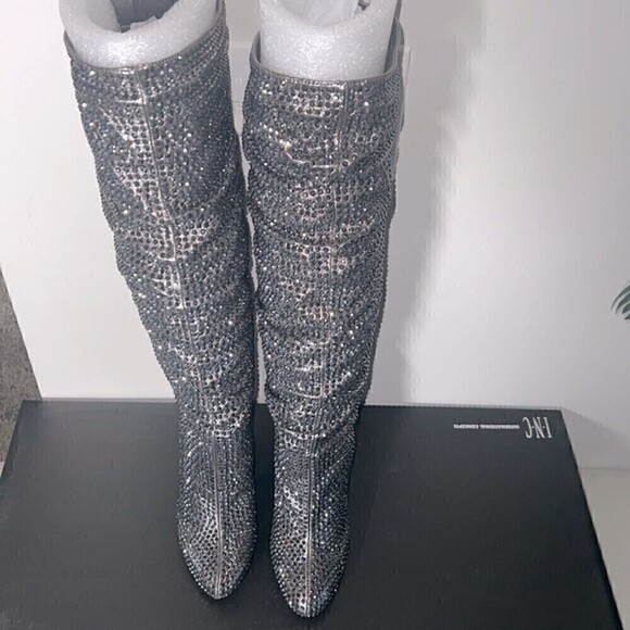 NEW INC International Concepts Studded Boots Women shows | Pewter | 5,… - Picture 3 of 15